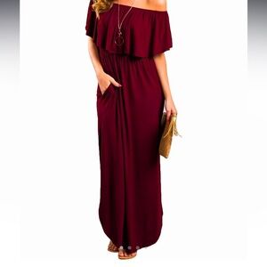 Off shoulder maxi dress Never worn